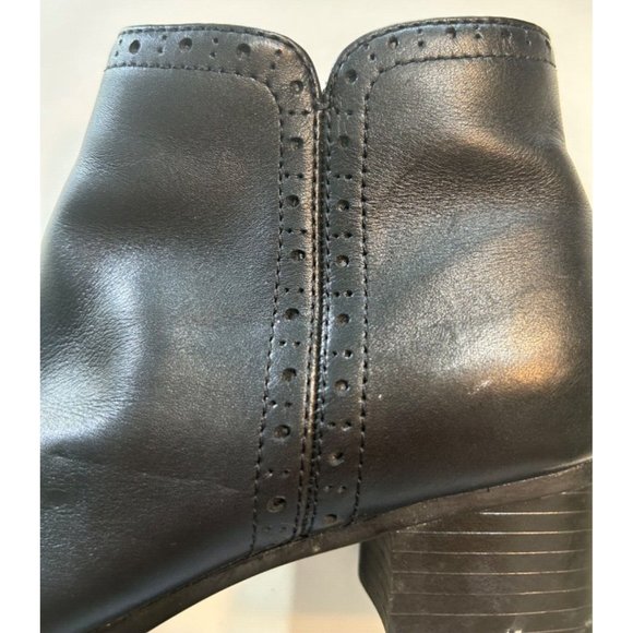 Women's Croft & Barrow Thora Black Ankle Boots Size 7.5 Block Heel - Picture 4 of 7